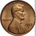 1 цент 1973 г. США(21) - 2215.1 - аверс