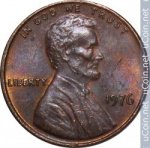 1 цент 1976 г. США(21) - 2215.1 - реверс