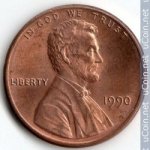 1 цент 1990 г. США(21) - 2215.1 - реверс