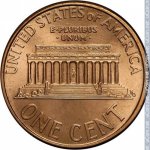 1 цент 1996 г. США(21) - 2215.1 - реверс