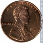 1 цент 1998 г. США(21) - 2215.1 - реверс