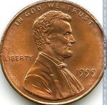 1 цент 1999 г. США(21) - 2215.1 - аверс