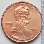 1 цент 2005 г. США(21) - 2215.1 - реверс