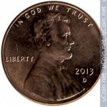 1 цент 2013 г. США(21) - 2215.1 - реверс