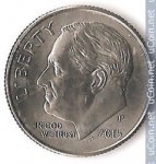 10 центов 2015 г. США(21) - 2215.1 - реверс