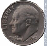 10 центов 1992 г. США(21) - 2215.1 - реверс
