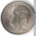 10 центов 2011 г. США(21) - 2215.1 - реверс