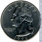 25 центов 1998 г. США(21) - 52935 - реверс