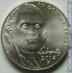 5 центов 2014 г. США(21) - 2215.1 - реверс