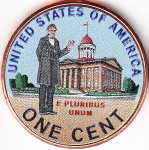 1 цент 2009 г. США(21) - 2215.1 - аверс