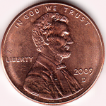 1 цент 2009 г. США(21) - 2215.1 - реверс