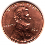 1 цент 2011 г. США(21) - 2215.1 - реверс