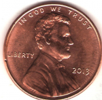 1 цент 2013 г. США(21) - 2215.1 - реверс