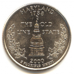 25 центов 2000 г. США(21) - 2215.1 - реверс