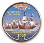 25 центов 2000 г. США(21) - 2215.1 - реверс