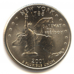 25 центов 2001 г. США(21) - 2215.1 - реверс