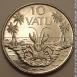 10 вату 1999 г. Вануату(3) -5.7 - реверс