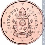1 цент 2019 г. Ватикан(4) -2284.9 - аверс