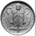 2 лиры 1967 г. Ватикан(4) -2354.9 - реверс