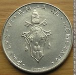 50 лир 1973 г. Ватикан(4) -2354.9 - аверс