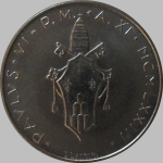 100 лир 1973 г. Ватикан(4) -2354.9 - реверс