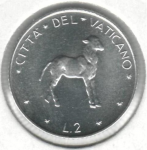 2 лиры 1973 г. Ватикан(4) -2354.9 - аверс