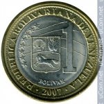 1 боливар 2007 г. Венесуэла(4) - 27.4 - аверс
