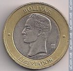 1000 боливар 2005 г. Венесуэла(4) - 27.4 - реверс