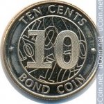 10 центов 2014 г. Зимбабве(8) - 21.9 - аверс