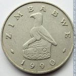 50 центов 1990 г. Зимбабве(8) - 21.9 - аверс